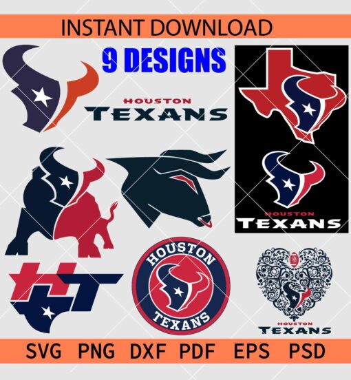 Houston Texans Bundle SVG, Houston Texans Logo SVG Bundle, The Texans Bundle SVG