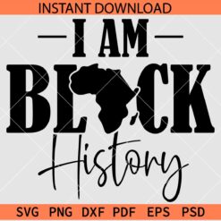 I am black history Vector SVG, Juneteenth Quote SVG