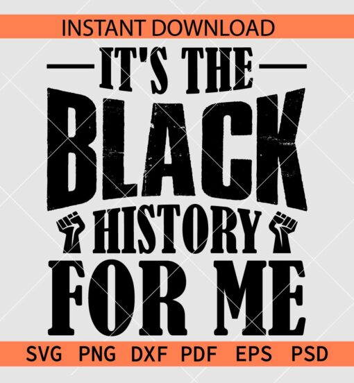 Its the black history for me SVG, Juneteenth quote SVG, Juneteenth fist SVG