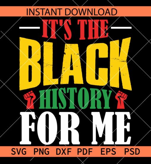 Its the black history for me fist SVG, Juneteenth Quote SVG