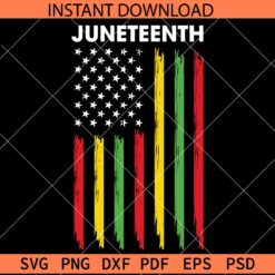 Juneteenth Flag SVG, Distressed Juneteenth Flag SVG, Grunge Juneteenth Flag SVG