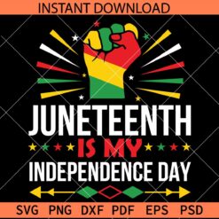 Juneteenth is my independence Day Fist SVG