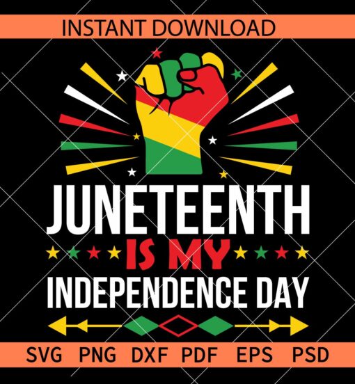 Juneteenth is my independence Day Fist SVG