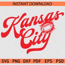 Kansas City Football Ball Splash SVG, Splash Football Ball Kansas City SVG