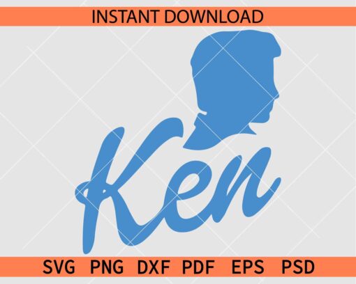 Ken Head Logo silhouette SVG, Ken Head Logo vector SVG