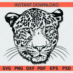 Leopard Head Vector SVG, Leopard Face Clipart SVG