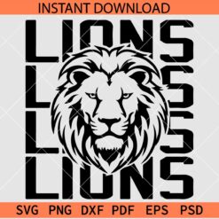 Lions Sports SVG, The Lions SVG, Lions Stacked SVG