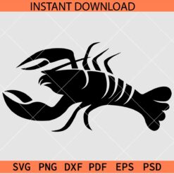 Lobster Silhouette SVG, Lobster Décor SVG, Lobster Vector SVG