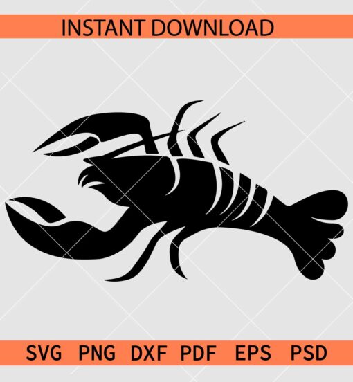 Lobster Silhouette SVG, Lobster Décor SVG, Lobster Vector SVG