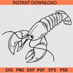 Lobster Sketch SVG, Lobster Décor SVG, Lobster Vector SVG