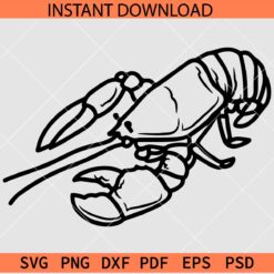 Lobster Sketch SVG, Lobster Line art SVG, Lobster Vector SVG