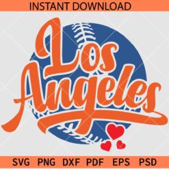 Los Angels Baseball Ball SVG, Team Los Angels Baseball SVG