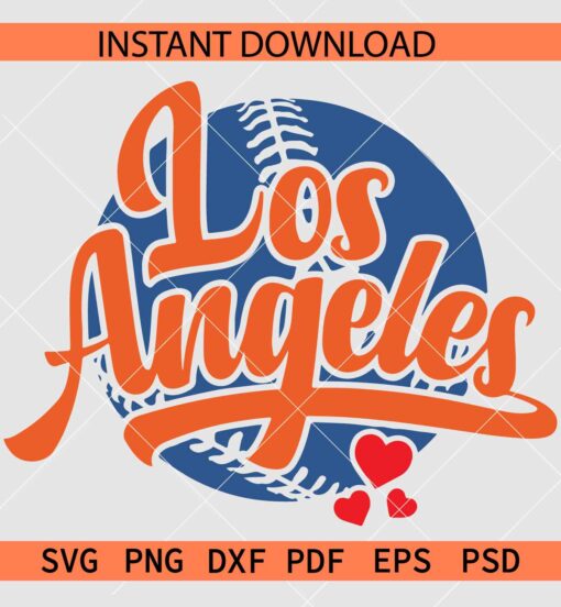 Los Angels Baseball Ball SVG, Team Los Angels Baseball SVG