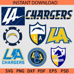 Los Angels Charger Bundle SVG, Los Angels Chargers s Logo Bundle SVG, The Chargers Bundle SVG