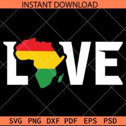 Love Name Juneteenth Flag inside African Map 1865 SVG, Juneteenth Love Phrase SVG