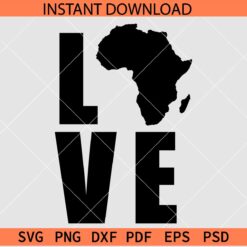 Love name African Map SVG, African Love SVG, Love Phrase African Map SVG