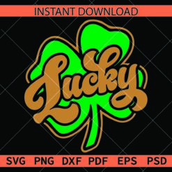 Lucky shamrock leaf SVG, Lucky Clover leaf Décor SVG
