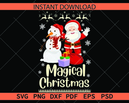 Magical Christmas SVG, Santa Clause Magical Christmas Décor SVG
