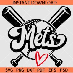 Mets Baseball Sports SVG, Mets Baseball Ball SVG, The Mets SVG