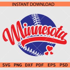 Minnesota Baseball Ball Vector SVG, Minnesota Baseball Ball Décor SVG