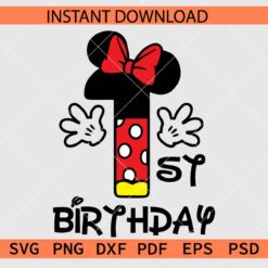 Minnie First Birthday SVG, Minnie Birthday 1 SVG