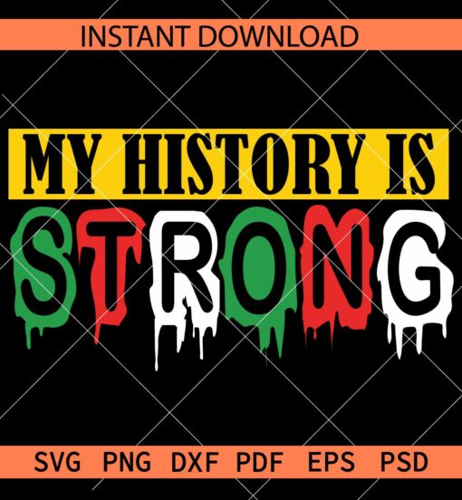 My History is Strong SVG, Juneteenth quote SVG, Independence Day SVG