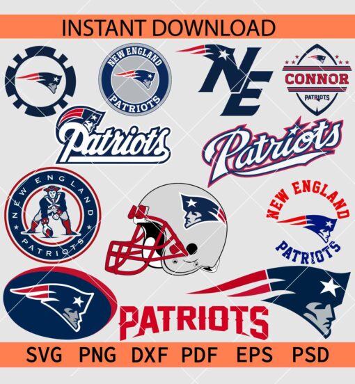 New England Patriots Logo Bundle SVG, The Patriots Logo SVG Bundle SVG
