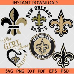 New Orleans Saints Logo Bundle SVG, The Saints Logo SVG Bundle SVG, Team Saints Logo Bundle SVG
