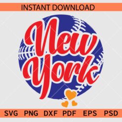 New York Baseball Ball Vector SVG, New York Baseball Ball Décor SVG