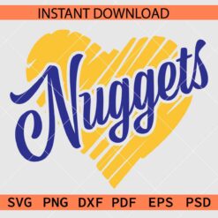 Nuggets Scribble Heart Vector SVG, Nuggets Scribble Heart Décor SVG