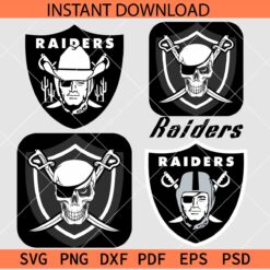 Oakland Raiders Logo Bundle SVG, Team Raiders SVG Bundle SVG