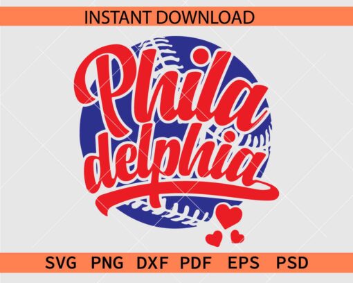 Philadelphia Baseball Ball SVG, Philadelphia Baseball Ball Vector SVG