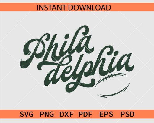 Philadelphia Football Ball SVG, Philadelphia Football Ball Sketch SVG
