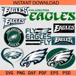 Philadelphia eagles Logo Bundle SVG, The eagles Bundle SVG, Team Eagles SVG Bundle