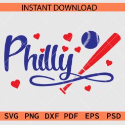 Philly Baseball Ball with Hit Stick SVG