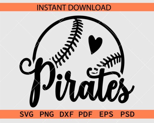 Pirates Baseball Ball Sketch SVG, Pirates Baseball Ball Vector SVG