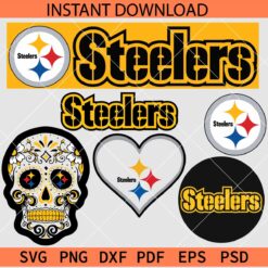 Pittsburg Steelers Logo Bundle SVG, The Steelers Bundle SVG, Team Steelers SVG Bundle SVG