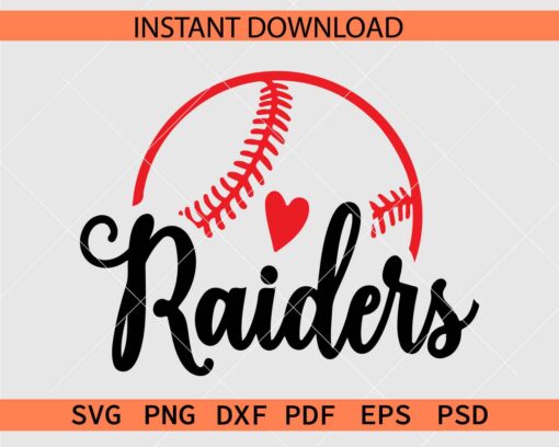 Raiders Baseball Ball Sketch SVG, Raiders Baseball Ball Décor SVG