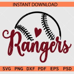 Rangers Baseball Ball Sketch SVG, Rangers Baseball Ball Vector SVG