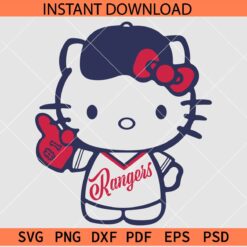 Rangers Kitten #1 SVG, Hello Kitty Rangers SVG, Team Rangers Kitten SVG