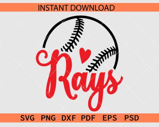 Rays Baseball Ball Stencil SVG, Rays Baseball Ball Décor SVG, Rays Baseball Ball Drawing SVG