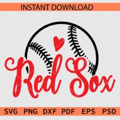 Red Sox Baseball Ball Décor SVG, Red Sox Baseball Ball Drawing SVG