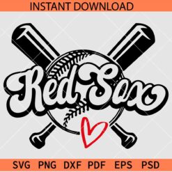 Red Sox Baseball Sports SVG, Red Sox Baseball Ball SVG, Team Red Sox SVG