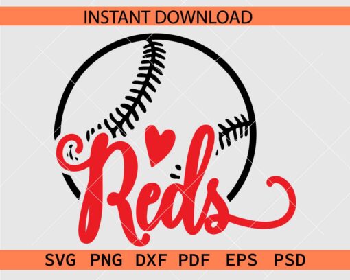 Reds Baseball Ball Sketch SVG, Reds Baseball Ball Drawing SVG