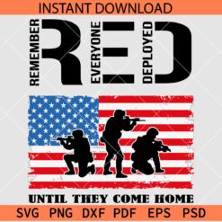 Remember everyone deployed until they come again SVG, Veterans with gun inside flag SVG