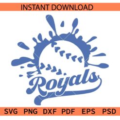 Royals Splash Baseball SVG, Kansas City Royals Baseball SVG, KC Royals Baseball Sports 