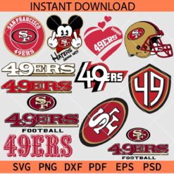 San Francisco 49ers Football Bundle SVG, SF 49ers Football Logo Bundle SVG