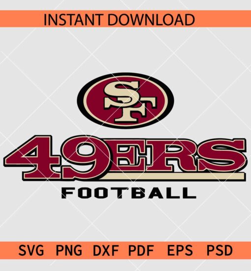 San Francisco 49ers Football SVG, SF 49ers Football SVG, San Francisco 49ers Logo SVG