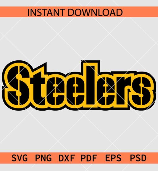 Steeler Name logo SVG, Team Steelers SVG, The Steelers Name Logo SVG