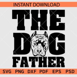 The dog father Pitbull Dog Head Clipart SVG